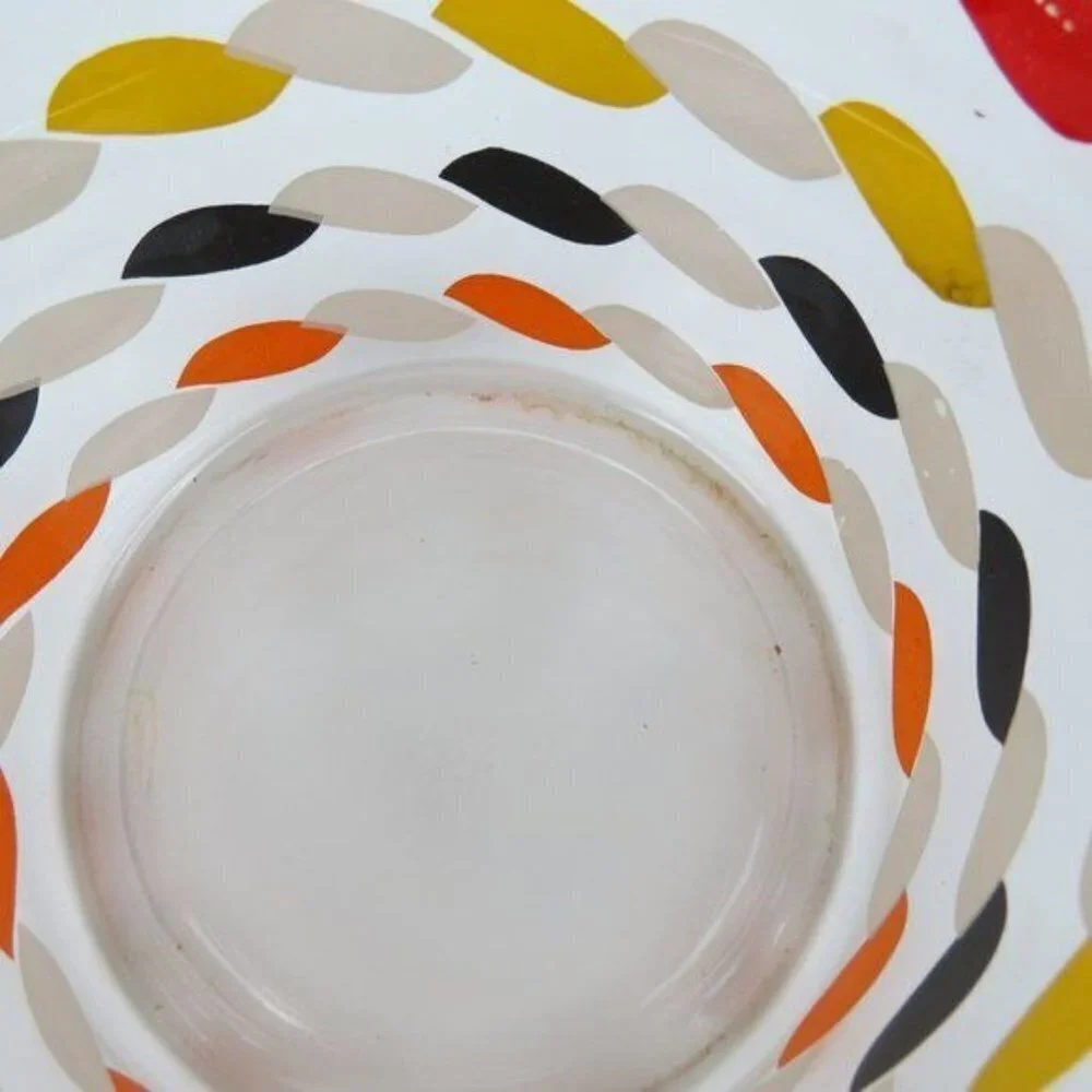Vintage Glass Colorful Ice Bucket Barware